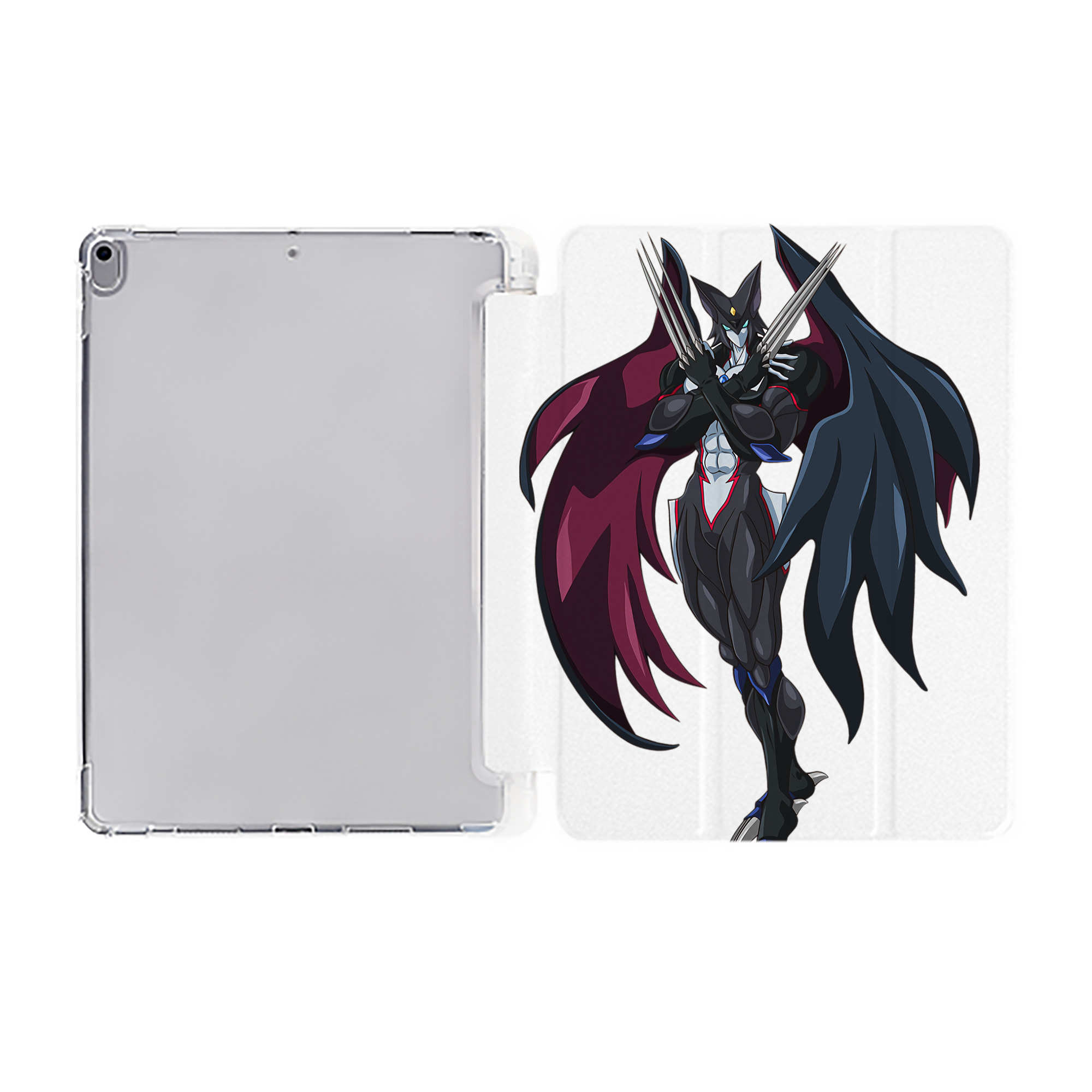 （画像用） 遊☆戯☆王 Yu-Gi-Oh! IPad ケース ペン収納付き 三つ折りスタンド PUレザー×シリコン 対応機種9.5/10.5/10.9インチ